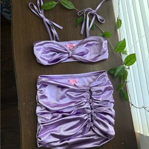 Sugar Thrillz Lavender Satin Set